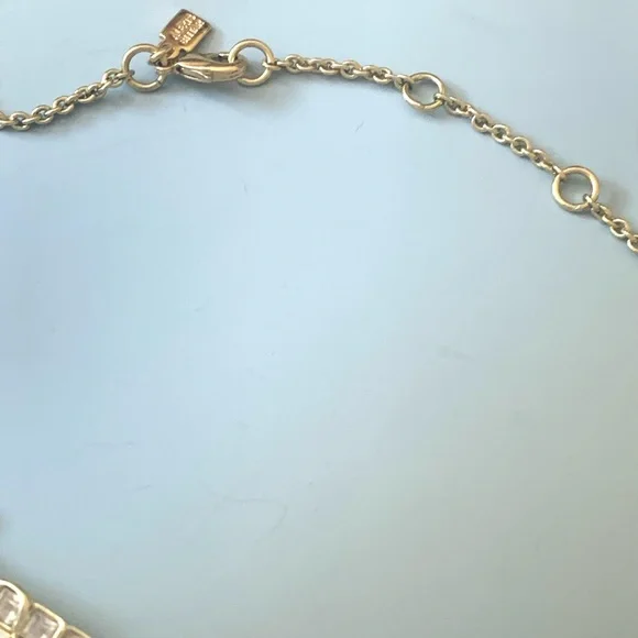 ALEXIS BITTAR Ms Havisham Starlight Mosaic Tile Gold White Pearlescent Necklace - Picture 9 of 12